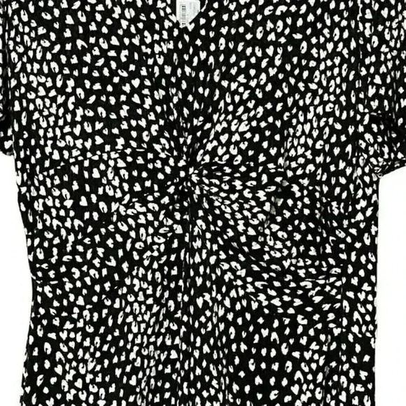 Maje Ripi Dress M Black Twist Detail Animal Print Mini Party Date Night NWT - Picture 7 of 12